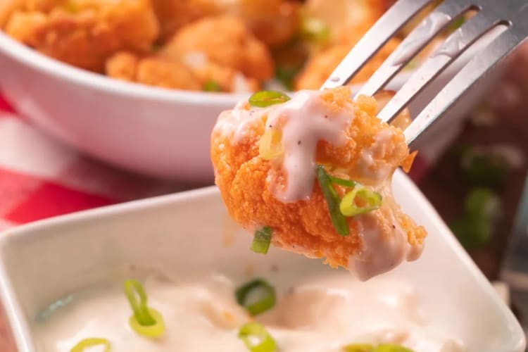 Air fryer Buffalo cauliflower stands out among Galentine&rsquo;s food ideas.