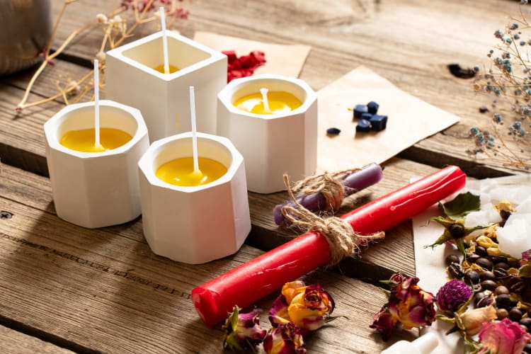 Making candles is a fun and unique garden party idea