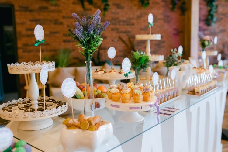 Setting up a dessert bar is a fun garden party idea