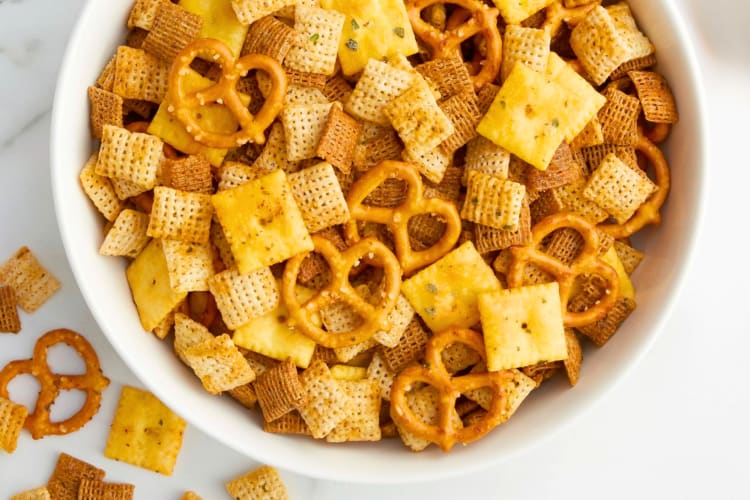 Chex Mix is one of the best gas station snacks