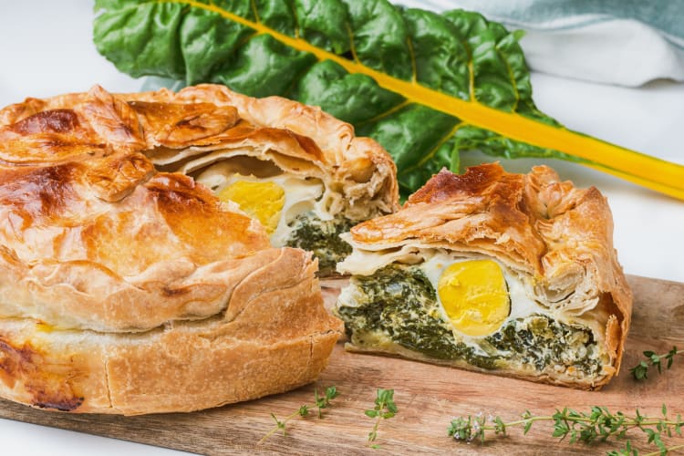 Torta pasqualina is a Genoa food enjoyed at Easter