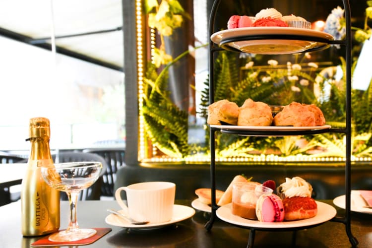Afteroon tea dishes on a cake stand