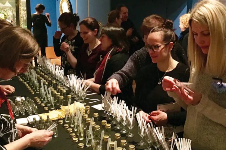 a perfect Glasgow team building activity is creating your own perfume at a fragrance workshop