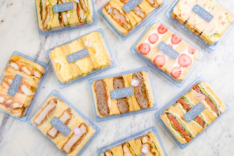 A selection of sweet and savory Japanese sandwiches
