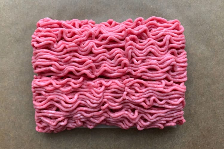 Raw ground beef 