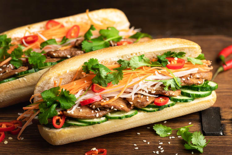Vietnamese banh mi sandwiches