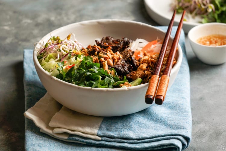 Bun bo nam bo is a popular Hanoi food