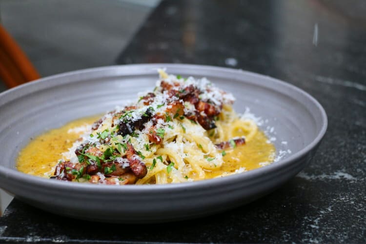 Pasta dish from Harvest, one of the most expensive restaurants in Boston