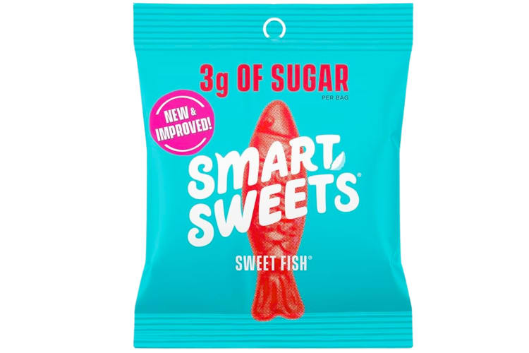 A bag of SmartSweets Sweet Fish candy 