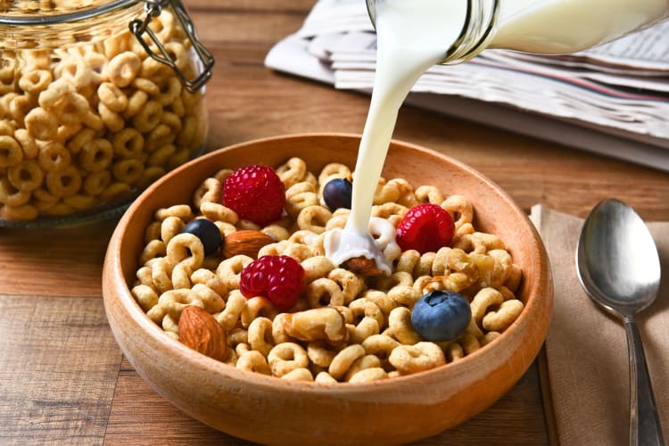 The healthiest cereal usually has low to no added sugar