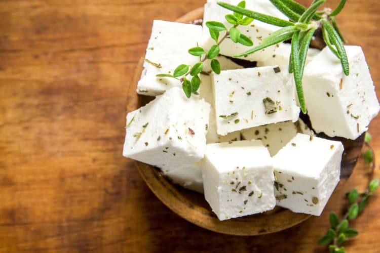 Feta cheese is one of the healthiest cheeses.