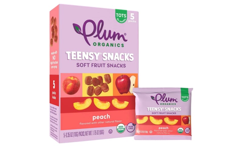 A box of fruit snacks next to a bag of fruit snacks