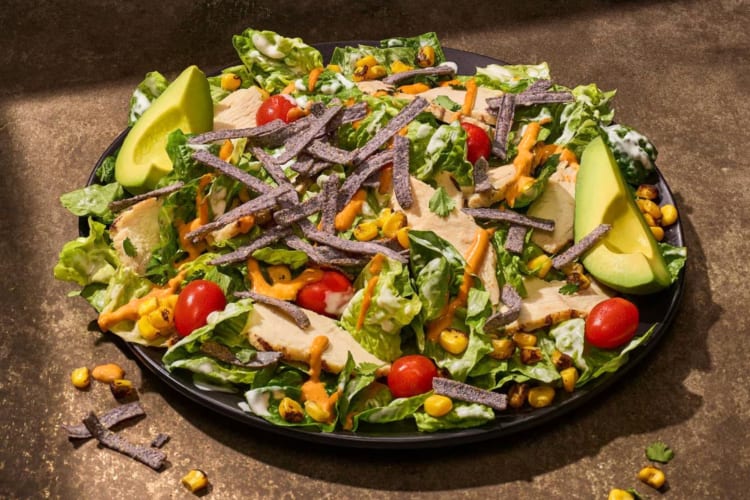 The chicken ranch salad is one of the healthiest items at Panera Bread