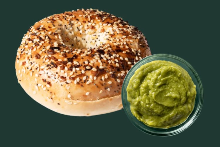 A bagel and avocado spread is one of the healthiest Starbucks foods