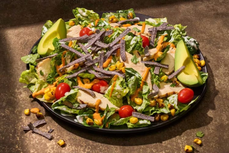 The chicken ranch salad is one of the popular healthiest items at Panera Bread