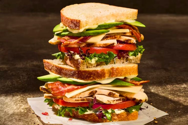 The grilled chicken and avocado BLT is one of the healthiest items at Panera for lunch