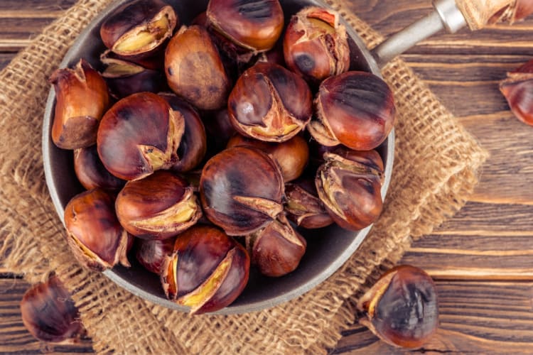 Chestnuts are a less common healthy nut to eat