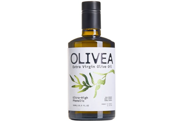 A bottle of Olivea Ultra High Phenolic Extra Virgin Olive Oil