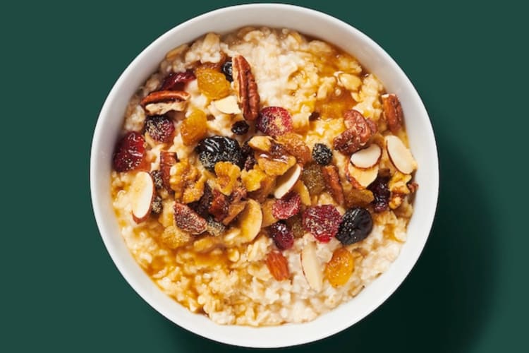 Oatmeal is one of the healthiest Starbucks foods