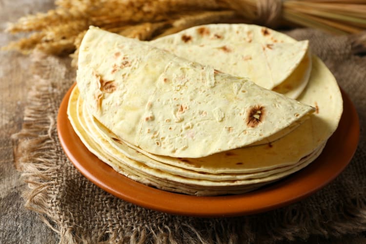 Tortillas on a plate
