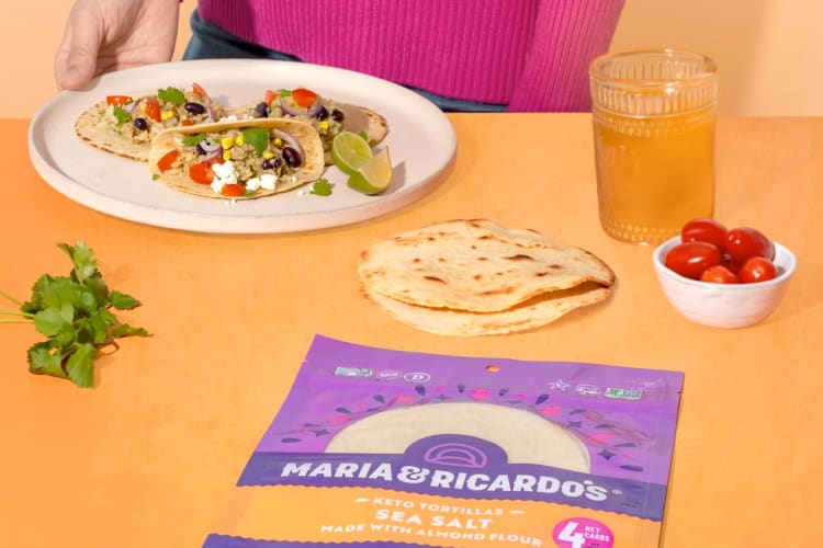 Maria and Ricardo's offering of healthiest tortillas can be used in many dishes