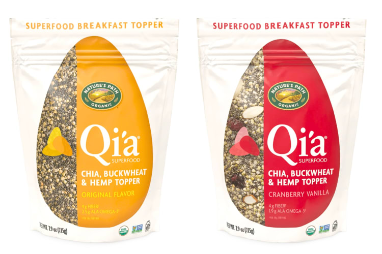 Two bags of chia cereal topper