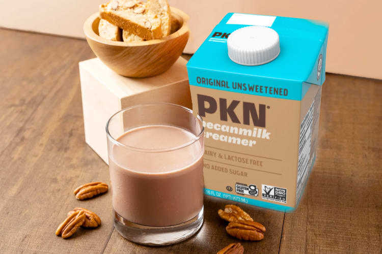 PKN offers a unique pecan milk healthy coffee creamer