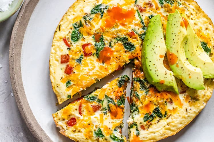 healthy egg white frittata is a high protein one pot meal