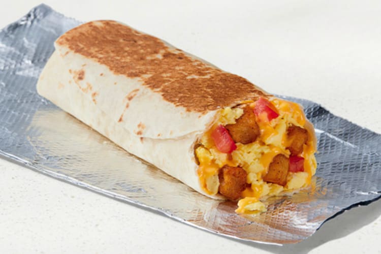 A Taco Bell breakfast burrito is one of the healthiest fast food breakfast dishes