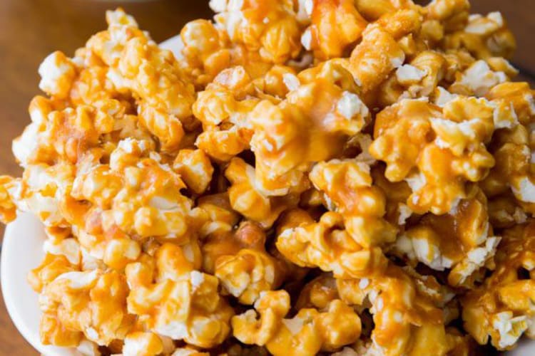 this sweet and crunch grandma's caramel corn is a nostalgic halloween dessert