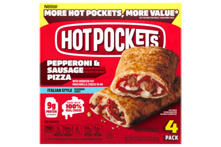 One of the most popular Hot Pockets flavors is Pepperoni and Sausage Pizza