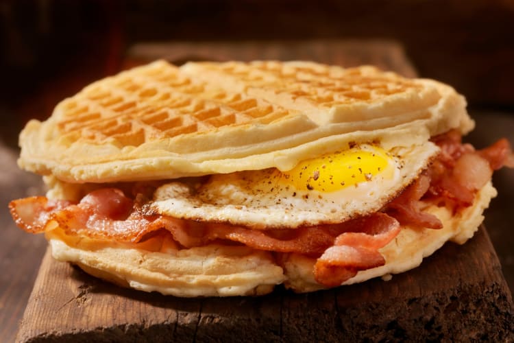 You can get a waffle sandwich on the IHOP secret menu