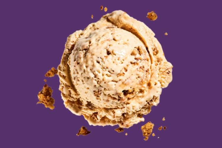 Caramellionaire is one of the most popular Insomnia Cookies ice cream flavors