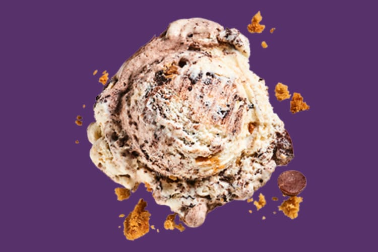 Peanut Butter Insomniac Tracks is a great Insomnia Cookies ice cream flavor