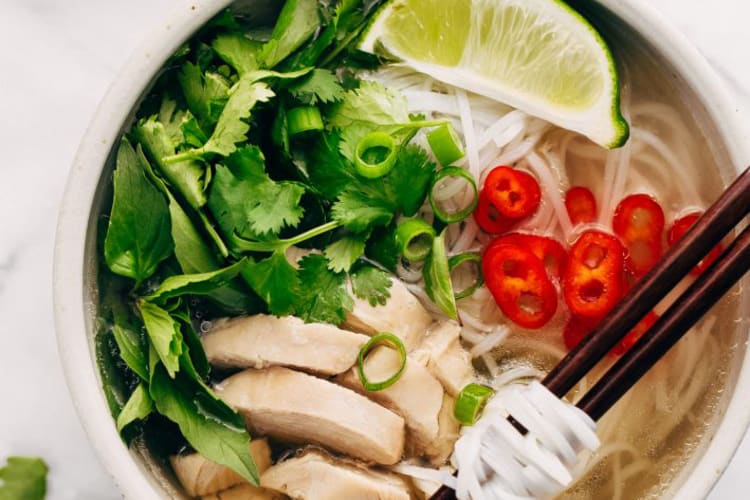 instant pot chicken pho noodle soup is perfect for when the pho craving strikes