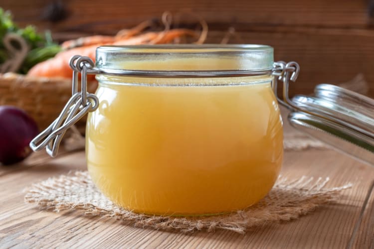 A jar of bone broth