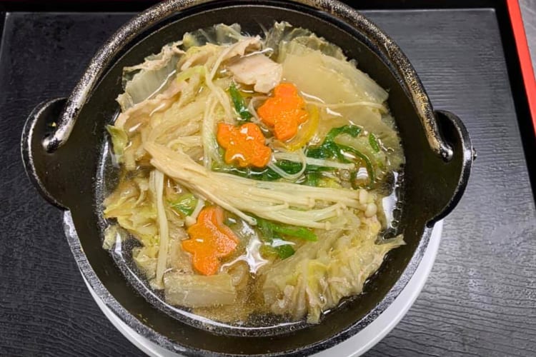 Aerial shot of a ramen bowl from Izakaya WA