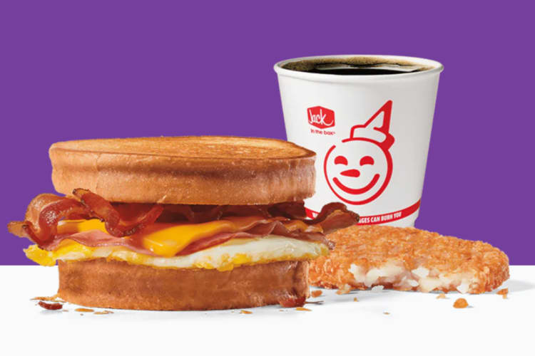 Jack in the Box sourdough breakfast sandwich