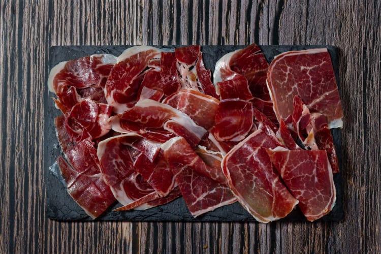 Spanish jamon de Trevelez is a delicious Granada food to try