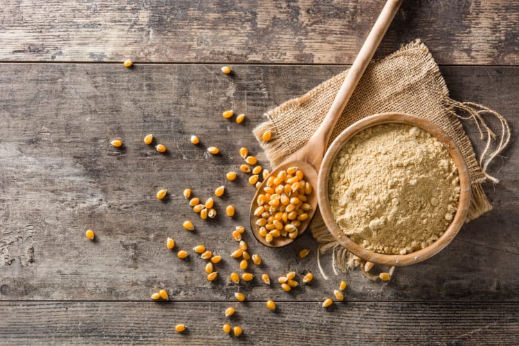 corn flour in a bowl