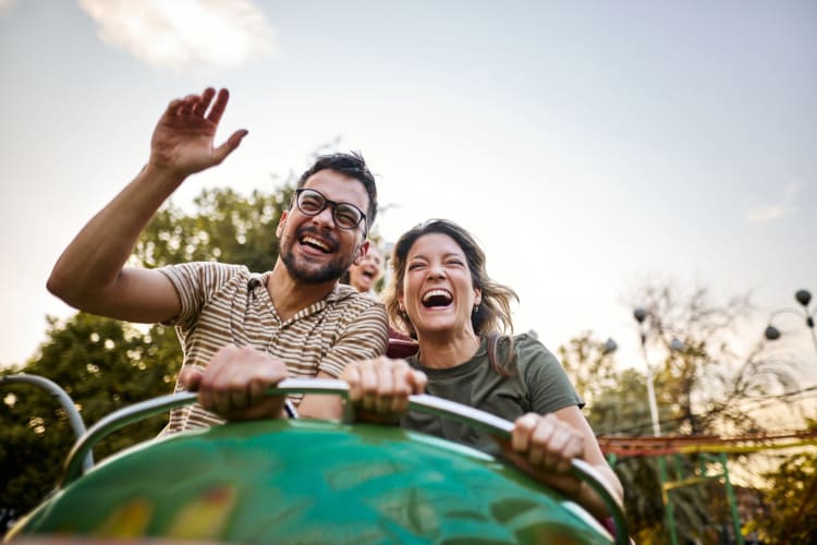 couple on a rollercoaster