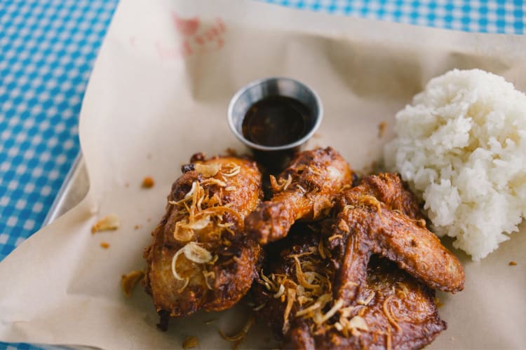 fried chicken and rice