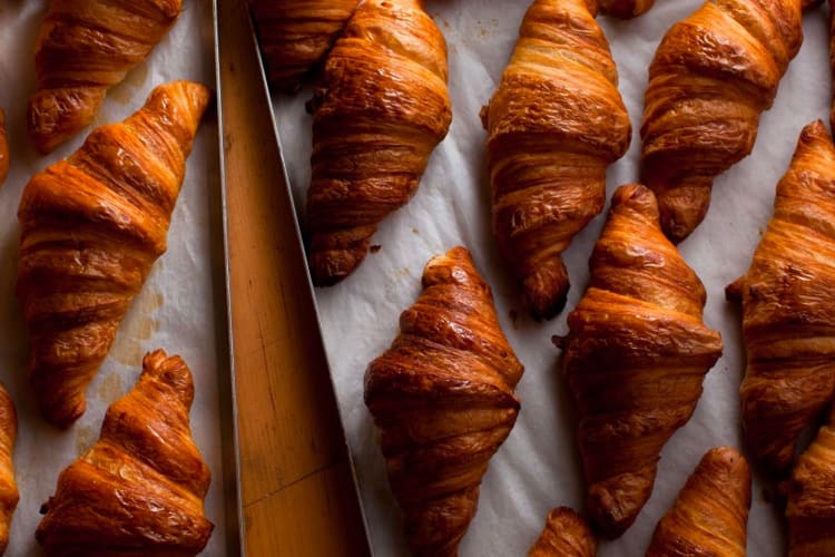 freshly baked croissants