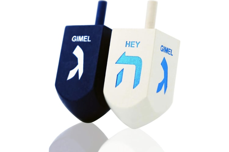 Wooden dreidels make a great Hanukkah gift