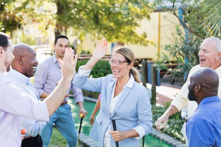 go golfing for team building