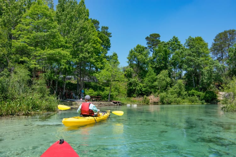 Kayaking is a fun team building activity in Jacksonville