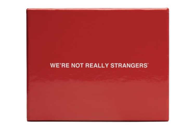 We're Not Really Strangers card game box