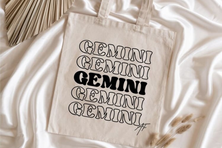 gemini horoscope tote bag