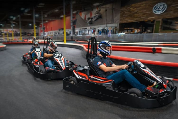 K1 Speed in Houston riders race go-karts