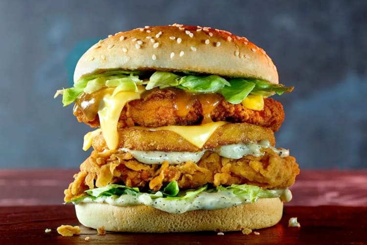 Pairing spicy and mild chicken patties in a sandwich is a KFC secret menu hack